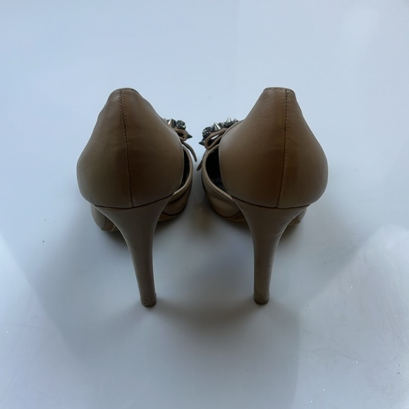 Sam Edelman Lorna Nude Leather Heels - Size 7.5 - N180-5 - Picture 4 of 7